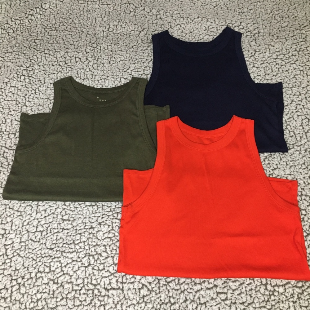 Women's Slim Fit Ribbed Tank Top - A New Day